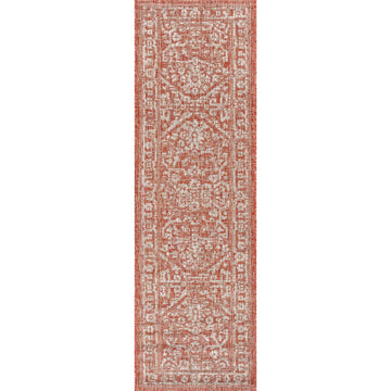 Malta Bohemian Medallion Textured Weave Indoor/outdoor Runner Rug